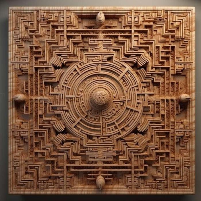 Patterns and decorations (stl maze 1, PATTERN_45) 3D models for cnc